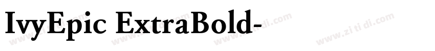 IvyEpic ExtraBold字体转换